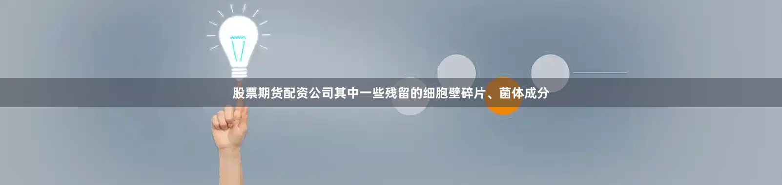 股票期货配资公司其中一些残留的细胞壁碎片、菌体成分