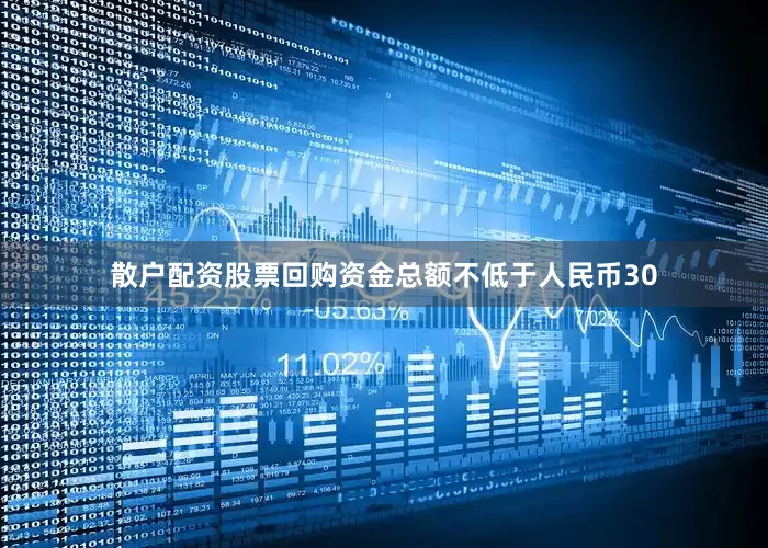散户配资股票回购资金总额不低于人民币30